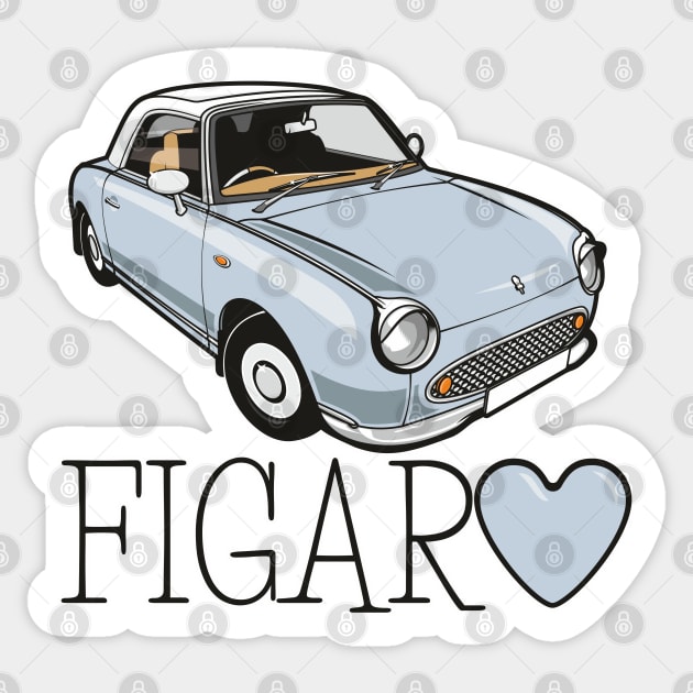 Nissan Figaro Sticker by Jamie Lee Art